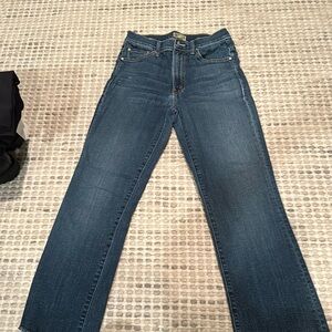 Mother cropped fray jeans insider crop step fray